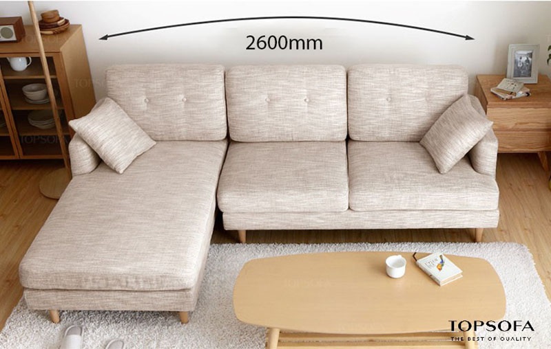 sofa góc nỉ TS211 chất liệu vải nỉ hàn quốc