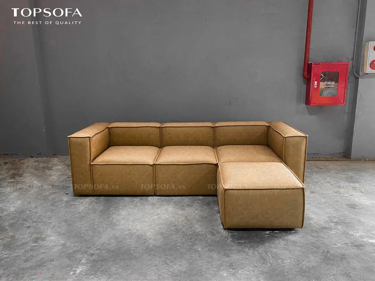 Sofa da TS207 chất liệu da carson