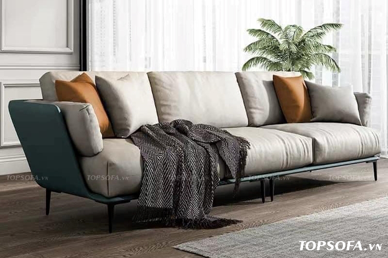 Kiểu sofa văng 3 chỗ này có thiết kế lạ mắt và độc đáo hơn, phù hợp với nhiều không gian đặc biệt là phòng khách, nơi kết nối, giải trí và thư giãn.