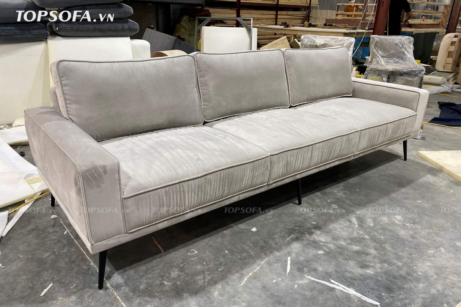 Sofa văng nỉ TS329 mặt trước