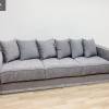 Sofa văng nỉ 3 chỗ màu ghi xám - TS302