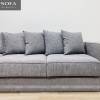 Sofa văng nỉ 3 chỗ màu ghi xám - TS302