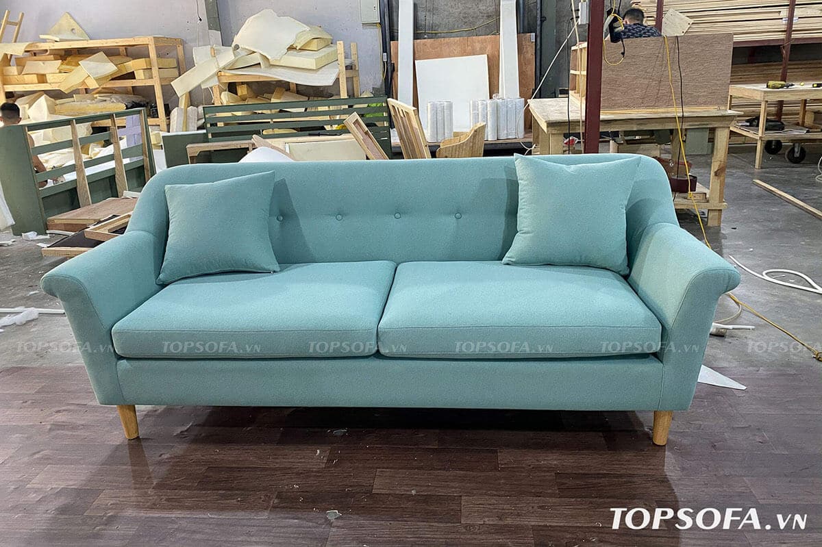 Sofa được thiết kế 2 chỗ ngồi rộng rãi, với phần đệm mút dày dặn. 