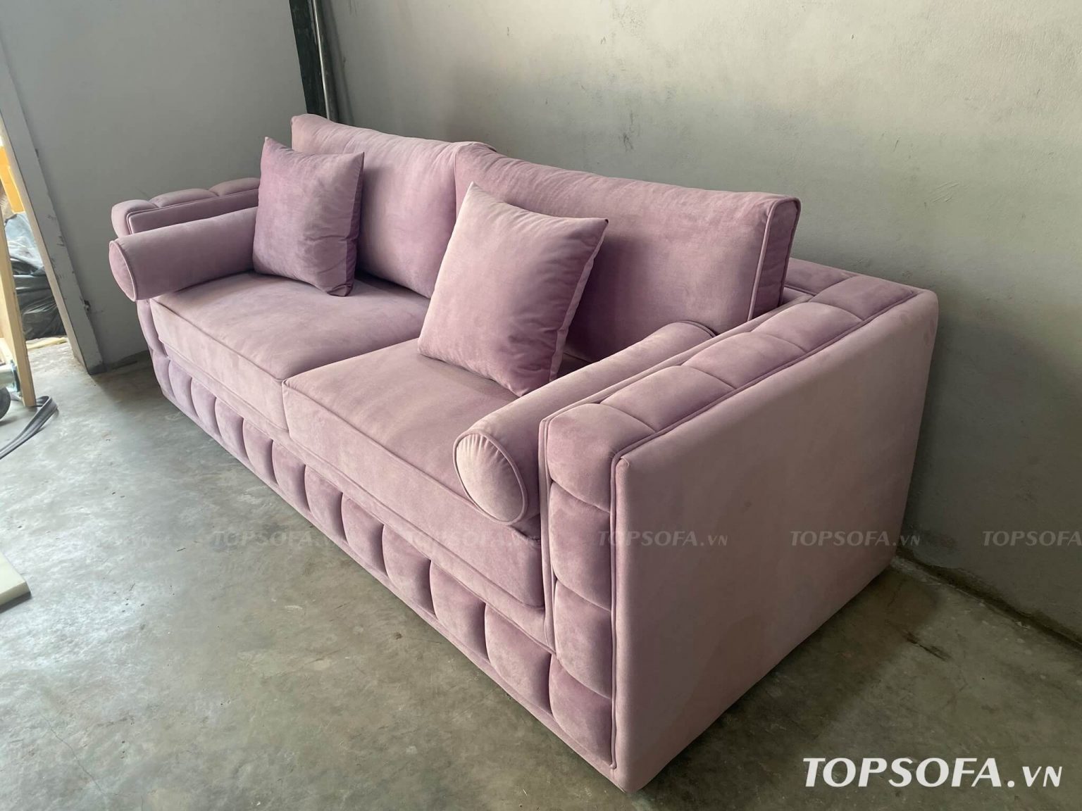 Sofa văng nỉ TS328 thiết kế không chân