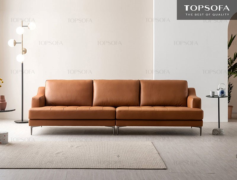 Sofa văng da TS321 phù hợp với nhiều không gian bày trí khác nhau trong gia đình