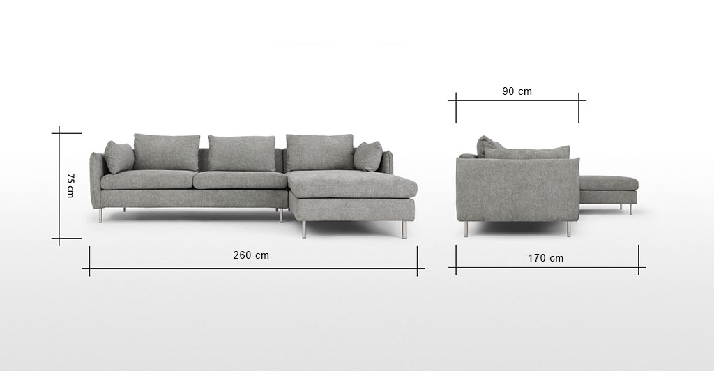 sofa góc TS220 bọc vải nhập khẩu