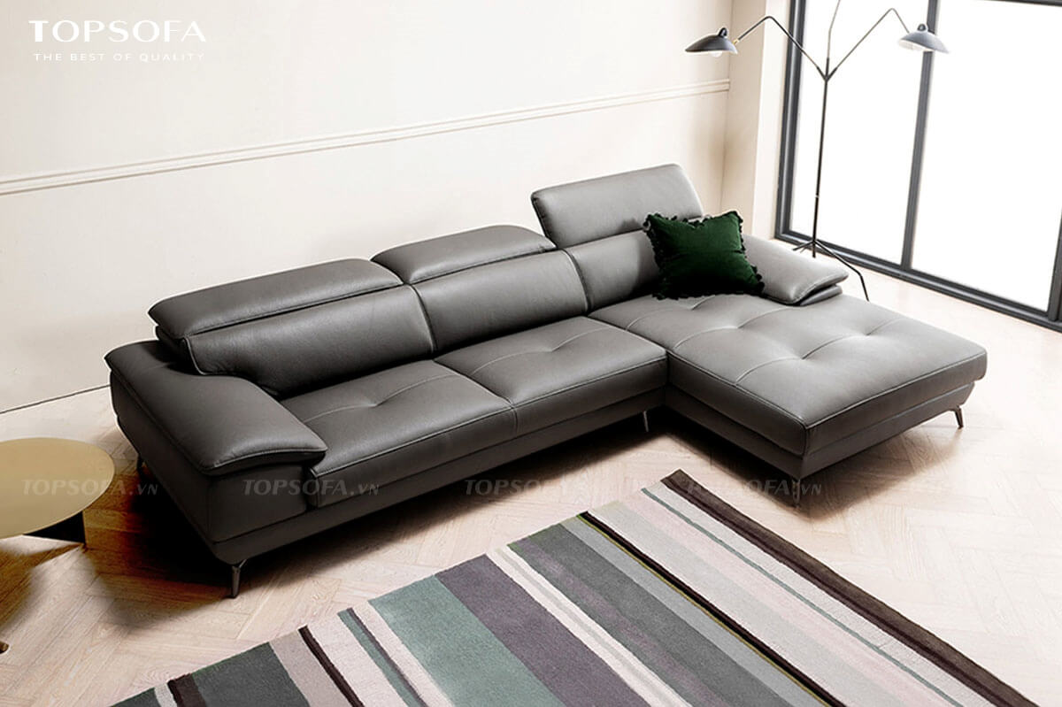 Sofa da góc giúp tiết kiệm được diện tích một cách tối đa và triệt để nhất, đặc biệt thích hợp với các gia đình có phòng khách nhỏ và vừa