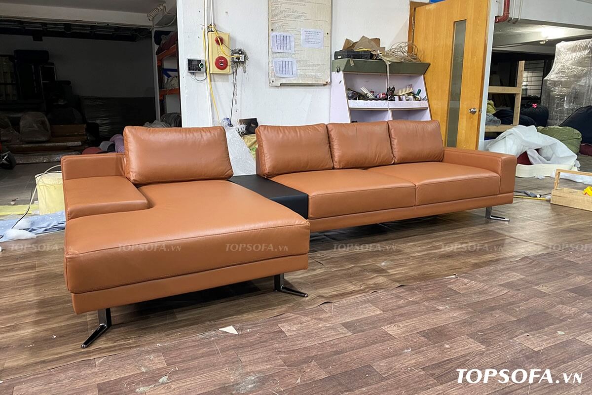 Mẫu ghế sofa chữ L kích thước siêu rộng rãi, thích hợp cho không gian gia đình nhiều thế hệ hoặc sảnh chính ở khu khách sạn.