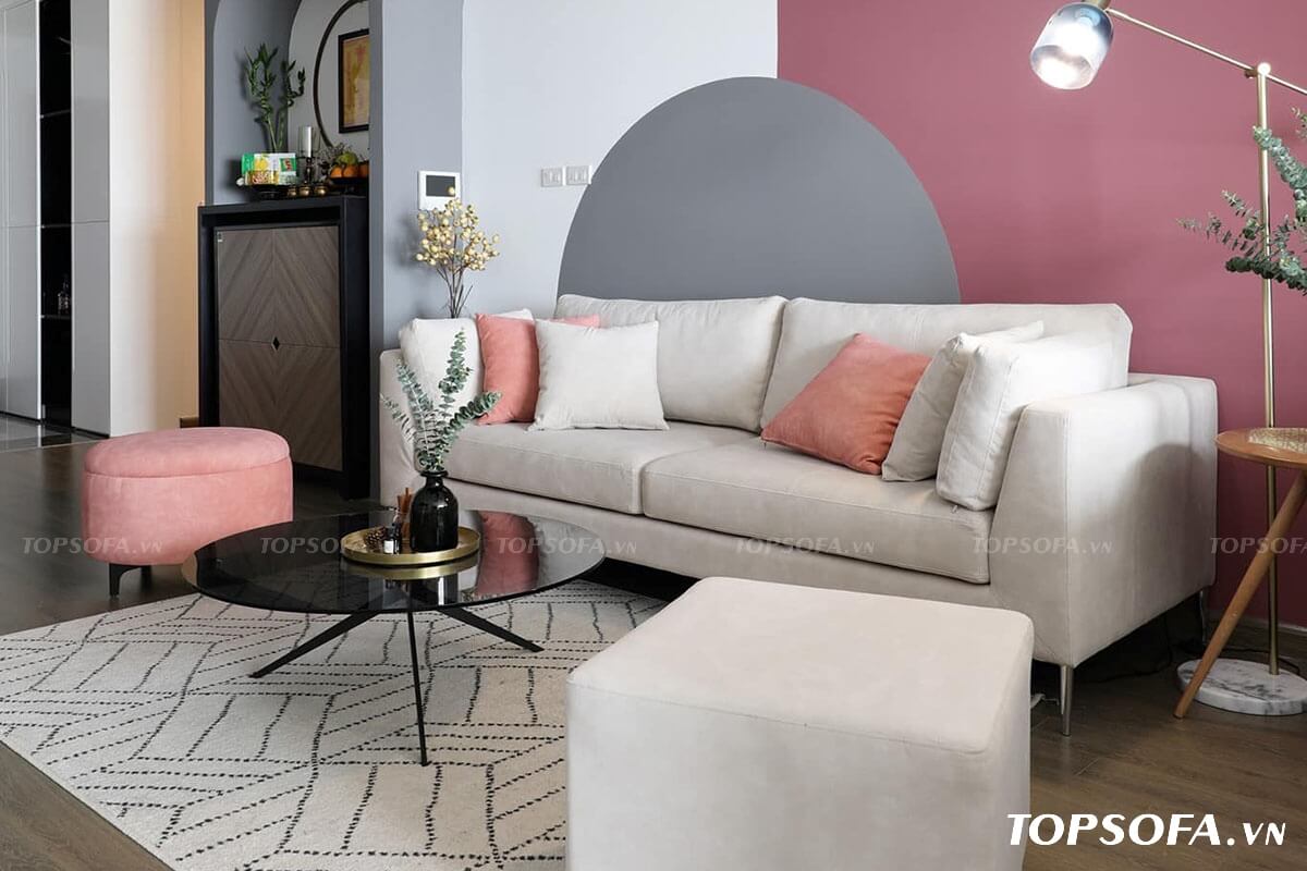 Sofa văng nỉ TS339 thiết kế hiện đại