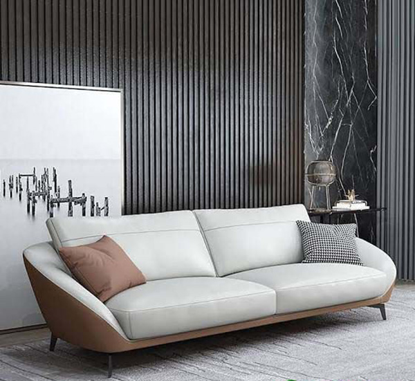 Phần chân đế sofa trắng da làm bằng inox sơn tĩnh điện có độ bền cao