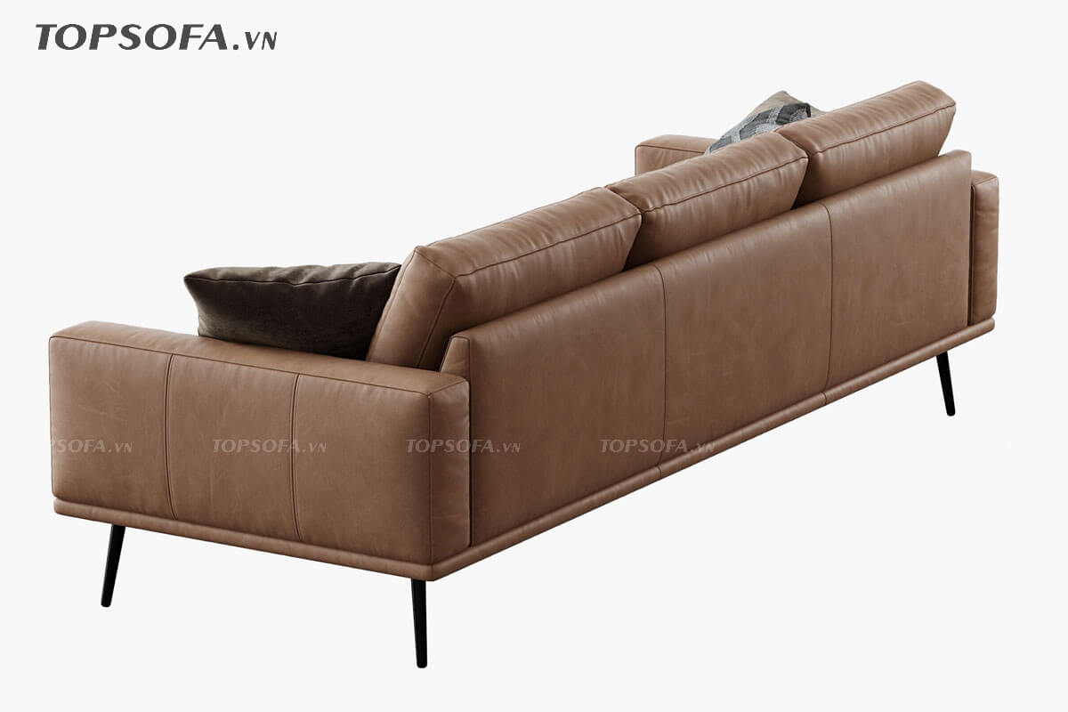 sofa văng da TS341 mặt sau