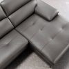 Sofa góc da màu ghi Elio TS236