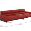 Sofa văng da thật Italia hiện đại TS347