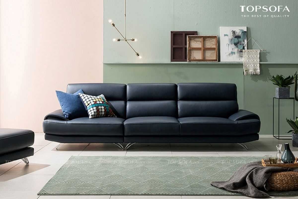 Mẫu sofa này có thiết kế nhỏ gọn, tay vịn chỉ hơi nhô lên cùng chân inox hơi choãi ra chắc chắn giúp người dùng dễ dàng nằm nghỉ mà không tốn nhiều diện tích