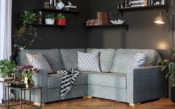 Với thiết kế hai lớp đệm dày dặn, dù nằm ở vị trí góc nhưng mẫu sofa góc 2m chữ V này vẫn mang lại cảm giác thoải mái cho người dùng