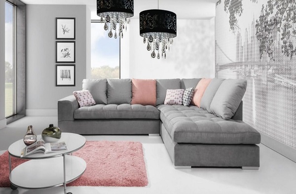 Phần lưng mẫu ghế sofa góc 2m2 này có thể di chuyển được và đệm chần bông tinh xảo mang lại sự êm ái, tiện lợi tối đa cho người dùng