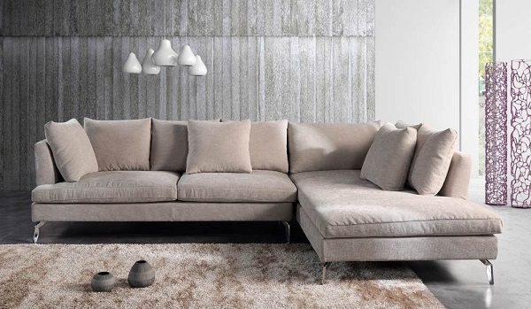 Sofa góc chữ L vải nỉ giúp khách hàng dễ dàng vệ sinh, bảo quản và luôn mang lại cảm giác thư thái trọn vẹn nhất. 