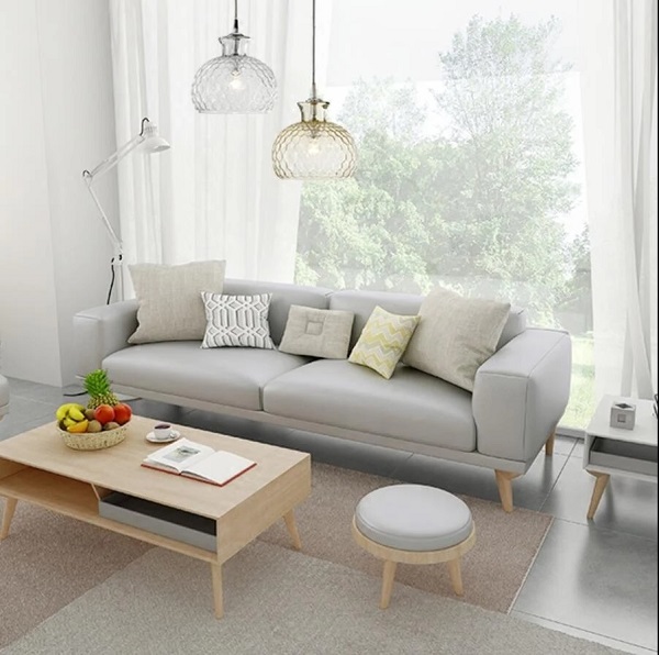 Mẫu sofa da màu xám nhạt này chính là sự lựa chọn hoàn hảo cho những ai yêu thích vẻ đẹp tự nhiên, nhẹ nhàng, sang trọng