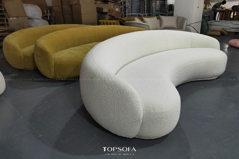 Sofa văng cong bán nguyệt TS380 - Xưởng sản xuất TOPSOFA.vn