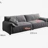 Sofa văng nỉ thiết kế hiện đại TS381