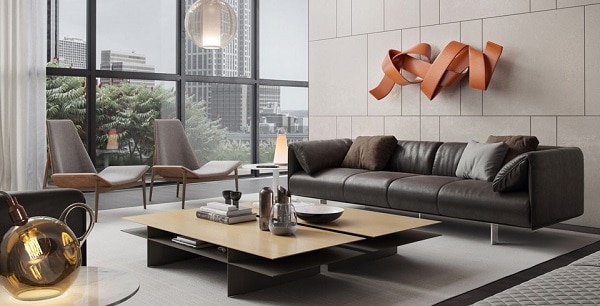 Họa tiết rút chỉ mang lại sự độc đáo, phá cách cho thiết kế sofa. 