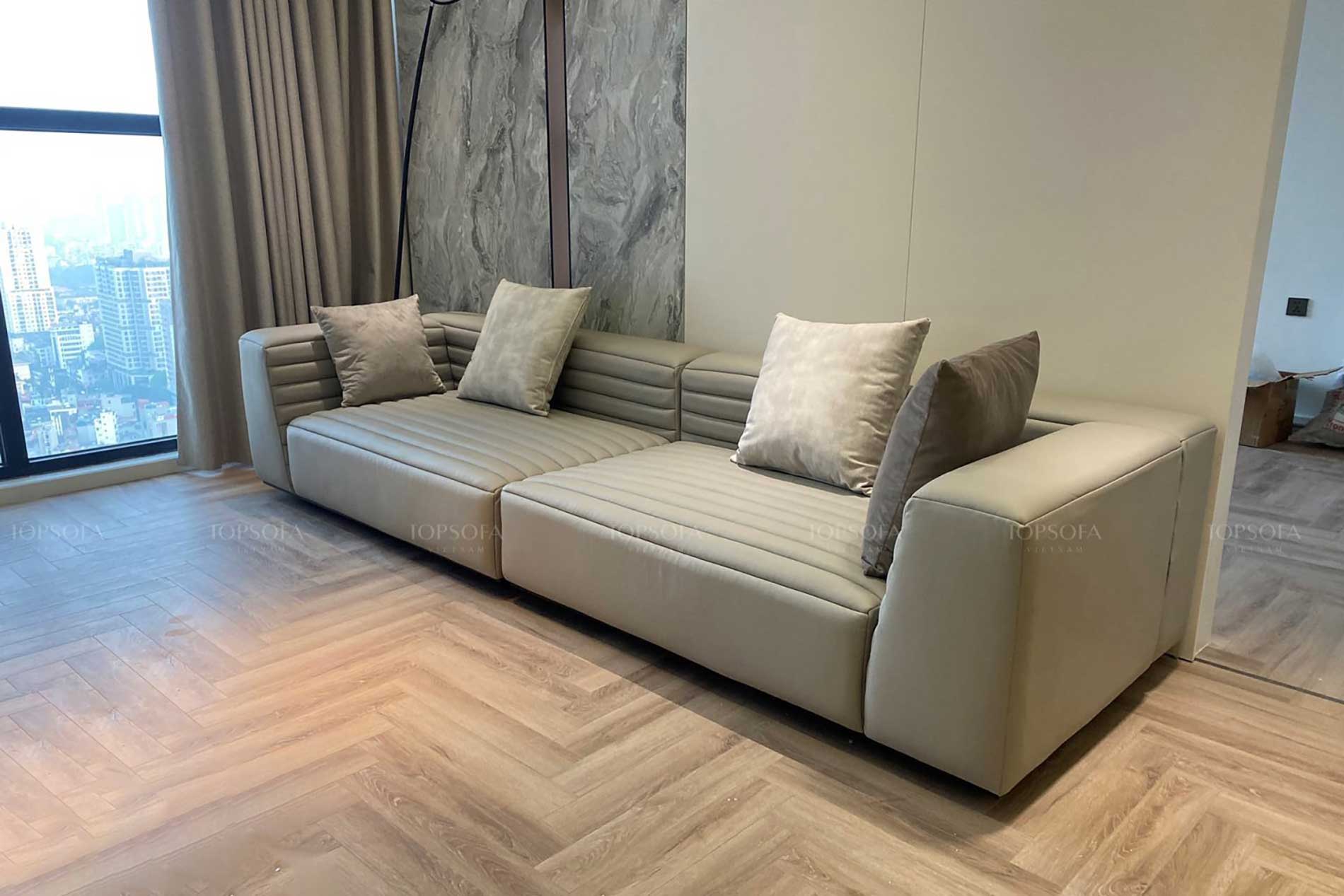 Sofa văng da cao cấp Italia TS365