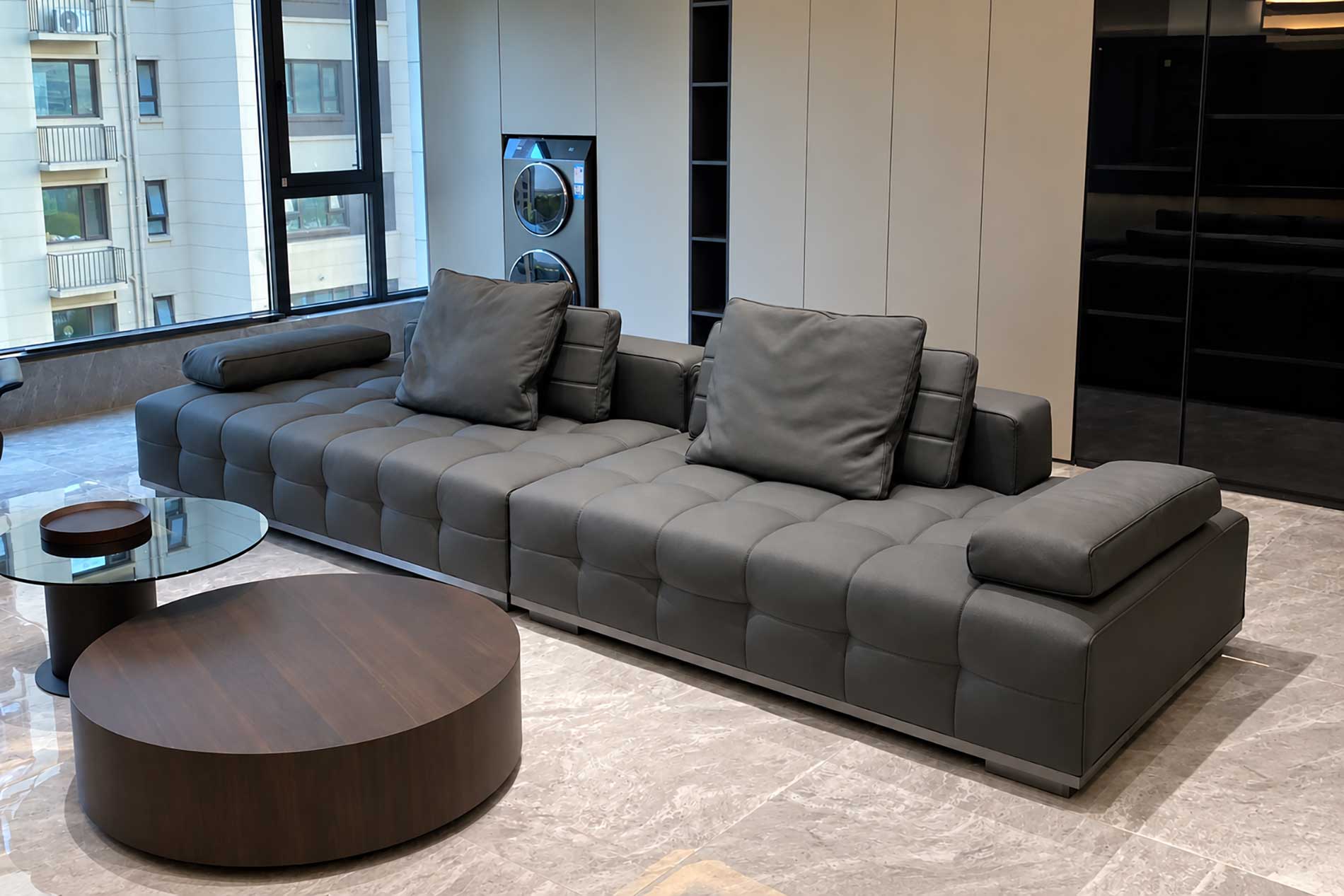 Sofa văng da phong cách Ý TS338