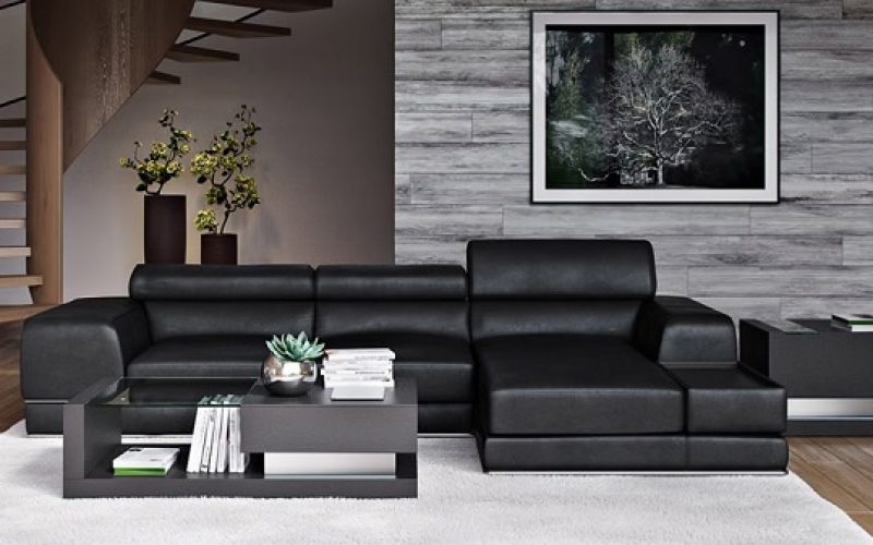 Top 24+ mẫu Sofa Da màu Đen Sang trọng Bền đẹp cho Phòng khách